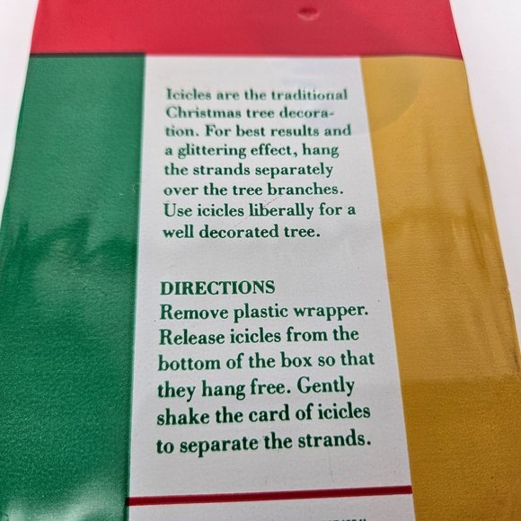 Vintage Tinsel Icicle Strands Santas Best 1000 Pieces Christmas Tree Decoration - Picture 6 of 12